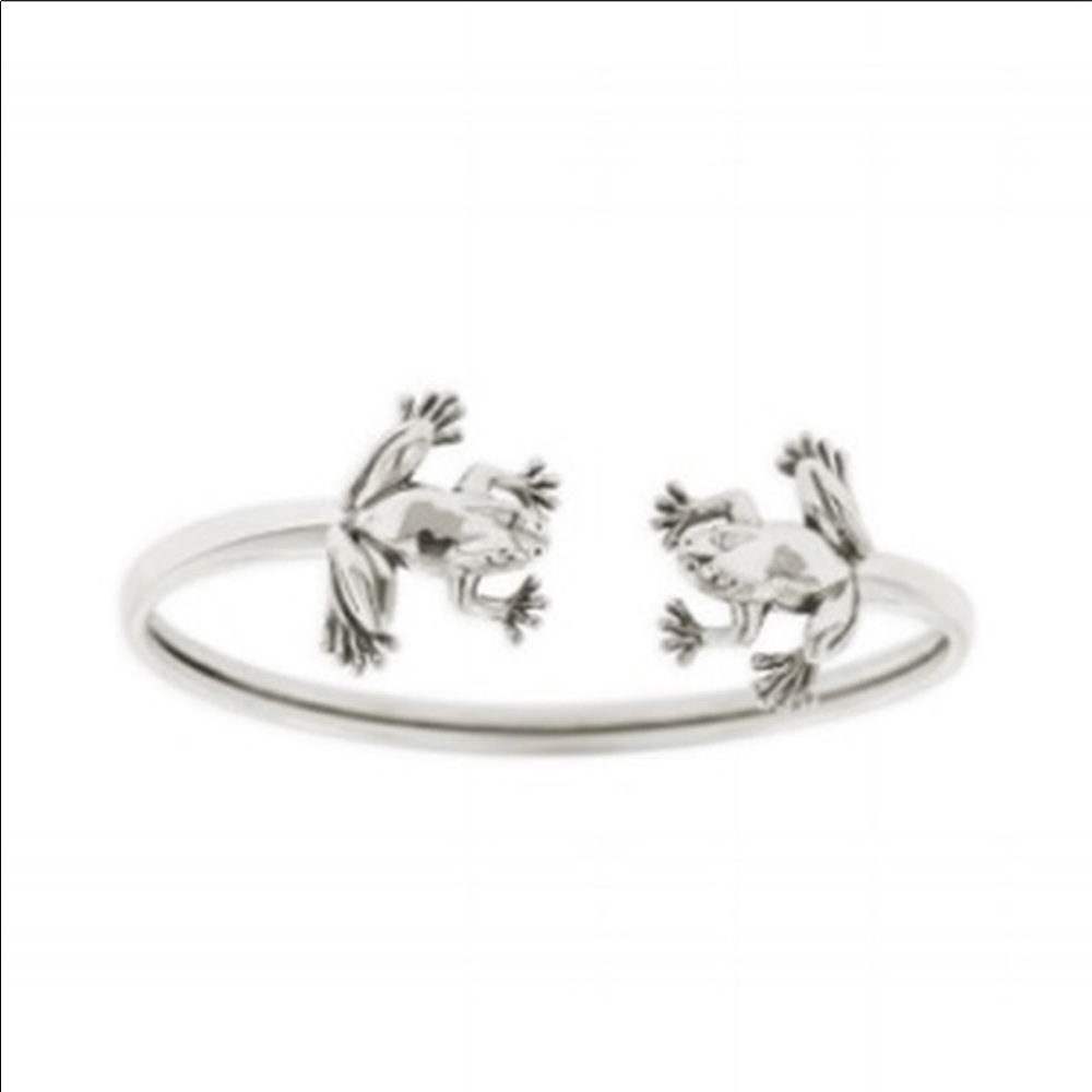 Double Frog Sterling Silver Bracelet